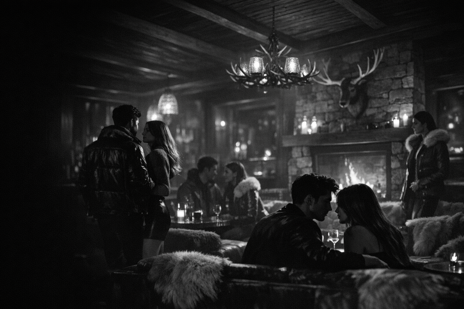 Ambiente premium de club de invierno